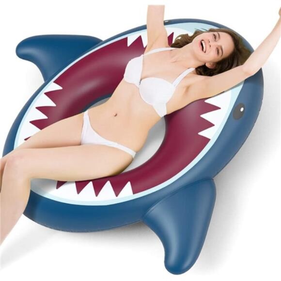 Swimming‎ Inflatable Shark Pool Floaties Water Fun Summer Beach for Kids - Picture 5 of 7